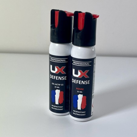 Bombe UX 25ml Gel CS ou Poivre Capot 1/4 de tour