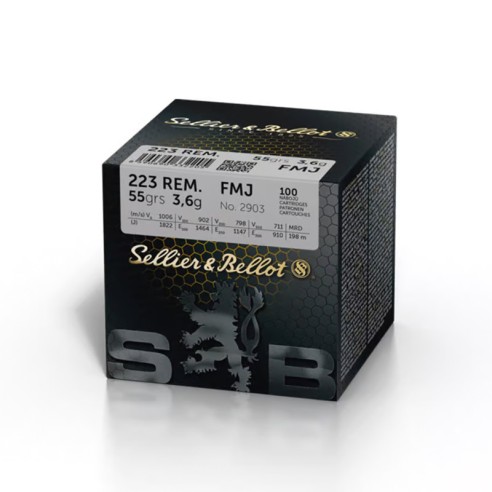 MUNITIONS SELLIER BELLOT 223REM FMJ 55GR X100...