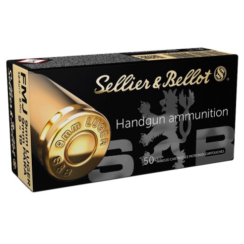 MUNITIONS SELLIER BELLOT 9MM FMJ 124GR X50