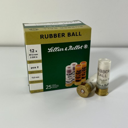 Cartouches Sellier & Bellot Rubber Ball Cal 12/67,5mm...