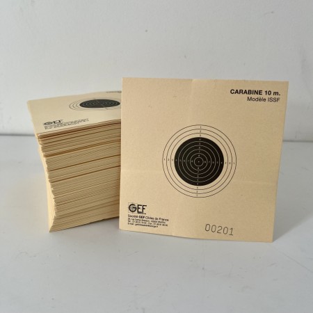 Cibles carabine 10m 10x10cm numérotées x100