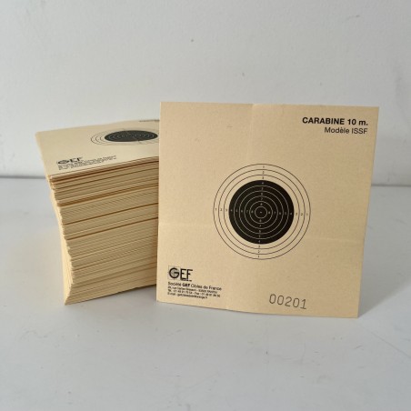 Cibles carabine 10m 10x10cm numérotées x100