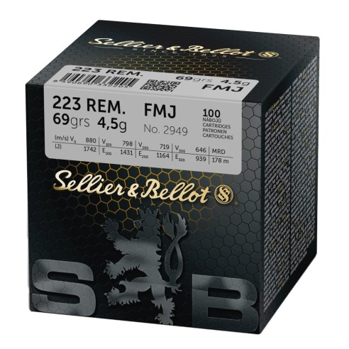 Munitions Sellier & Bellot 223REM FMJ 69gr x100...