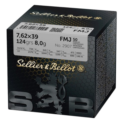 Munitions Sellier & Bellot 7,62X39 FMJ 124gr...