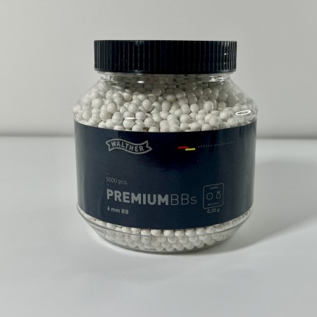 Billes BBs Walther 6mm Blanche Premium 0.20g x5000