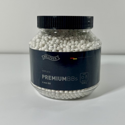 Billes BBs Walther 6mm Blanche Premium 0.20g x5000