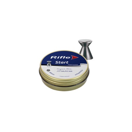 Boîte de 500 plombs Rifle Start Calibre 4,5mm tête plate