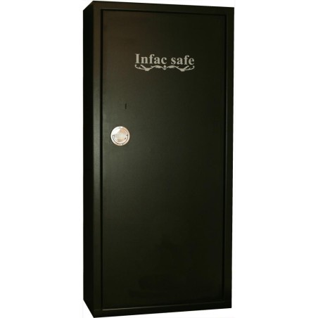 Armoire forte Infac 11 armes avec lunette + 3 armes dans la porte - coffre intérieur - étagères amovibles CT14