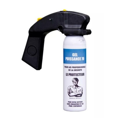 Bombe gel ou gaz cs puissance 70 Le Protecteur...