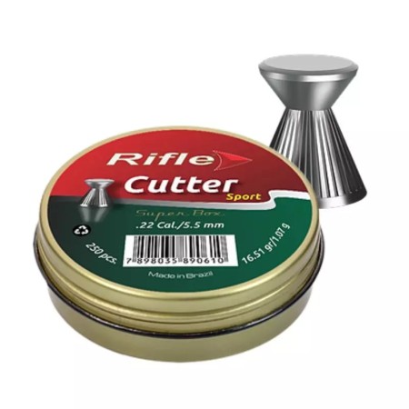 Boîte de 250 plombs Rifle Sport Cutter Calibre 5,5mm