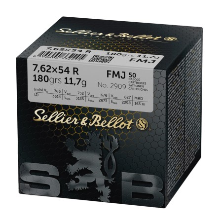 Munitions Sellier & Bellot 7.62X54R FMJ 180gr X50 en vrac