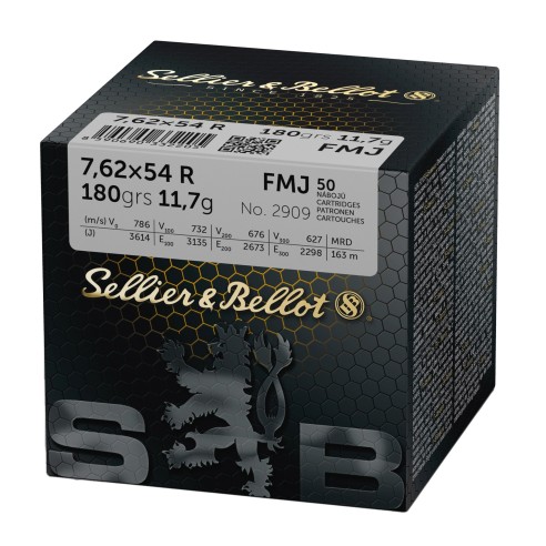 Munitions Sellier & Bellot 7.62X54R FMJ 180gr...