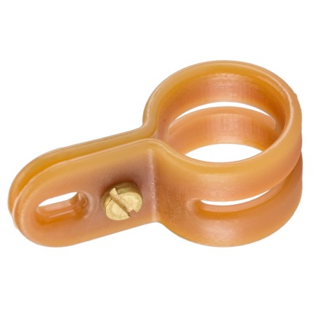 Bague d'attache en plastique pour oie avec vis marron diamètre 16mm