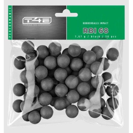Billes caoutchouc noyau d'acier Calibre 68 RBI x50