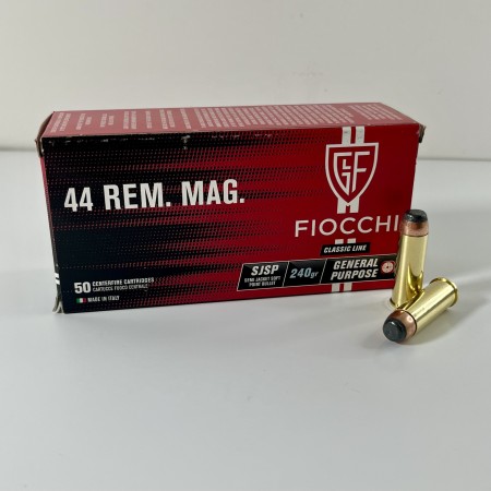 Munitions Fiocchi Calibre .44 REM MAG SJSP 240gr x50