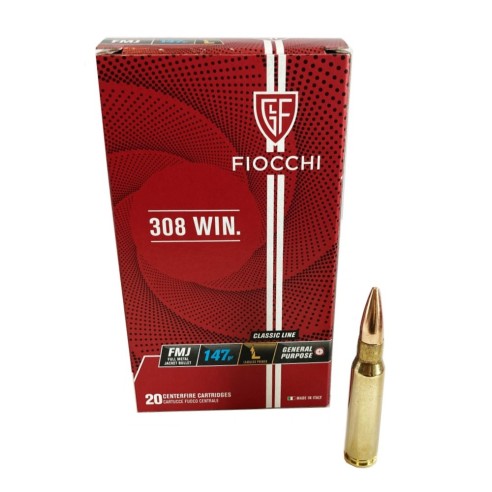 Munitions Fiocchi 308 WIN FMJ 147GR
