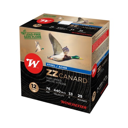 Cartouches Acier Winchester ZZ Canard Calibre 12 / 76 33G