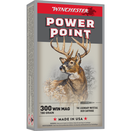 Munitions Winchester Calibre 300WIN MAG 180 GR Power Point