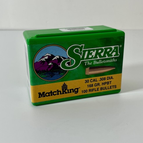 Ogives Sierra MatchKing Calibre .308 Win 168gr...