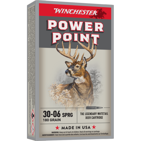 Munitions Winchester 30-06 SPRG Power Point 180Gr