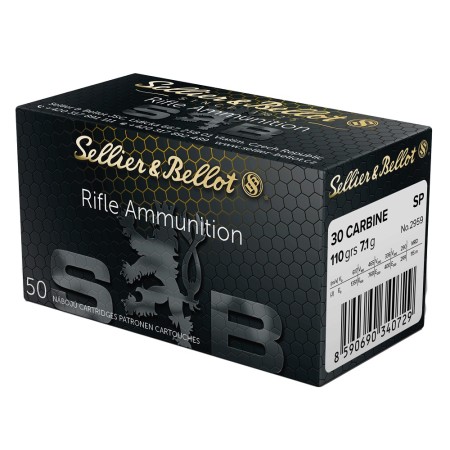 Munitions Sellier Bellot 30 Carbine SP 110GRS 7.1G