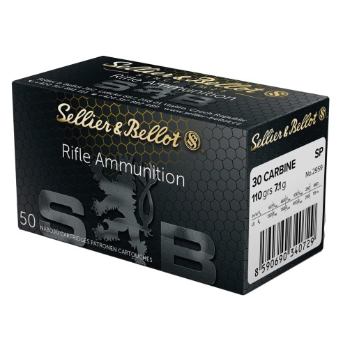 Munitions Sellier Bellot 30 Carbine SP 110GRS 7.1G