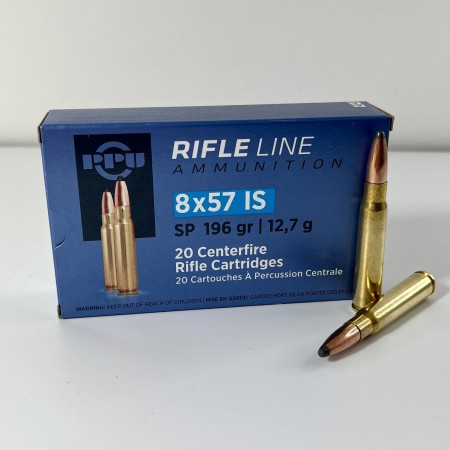 Munitions Partizan Calibre 8X57 IS SP 196GR 12,7G