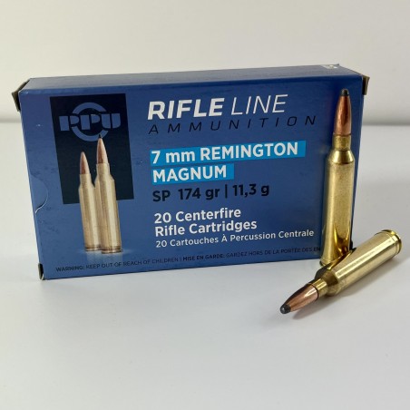 Munitions Partizan PPU 7mm Remington MAG SP 174GR 11,3G